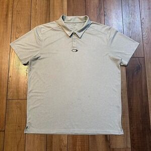 Oakley center logo gray polo shirt size‎ XL